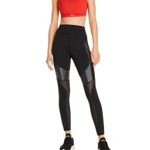 PUMA Mesh Insert & Vinyl Leggings